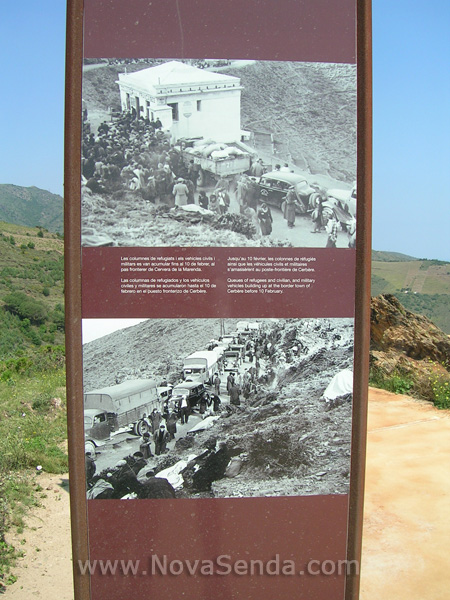Memorial de la retirada en recuerdo de los exiliados de la Guerra Civil española - Coll de Belitres - Ruta de Cerbère (Cervera)-Portbou-Colera-Garbet-Llançà